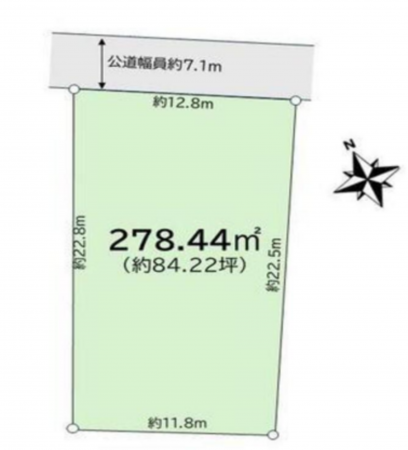 豊田市平戸橋町、土地の間取り画像です