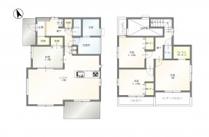 豊田市青木町、新築一戸建ての間取り画像です