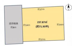 豊田市双美町、土地の間取り画像です