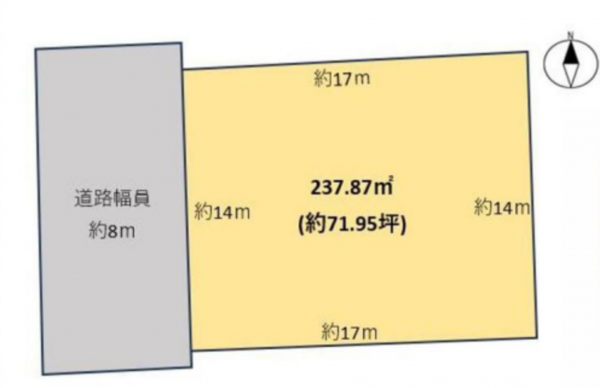 豊田市双美町、土地の間取り画像です
