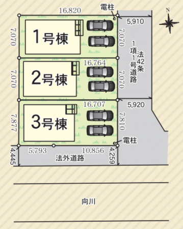 豊田市上丘町、新築一戸建ての画像です