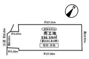豊田市水源町、土地の間取り画像です