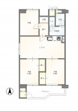 豊田市山之手、マンションの間取り画像です