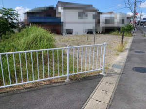 豊田市四郷町、土地の前面道路を含む現地写真画像です