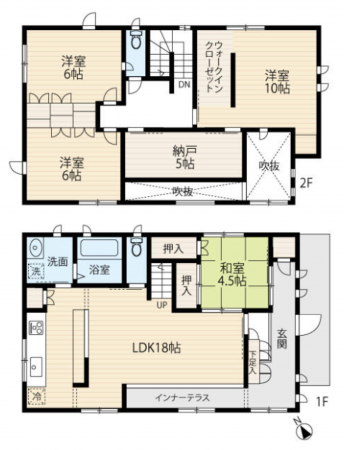豊田市宝町、中古一戸建ての間取り画像です