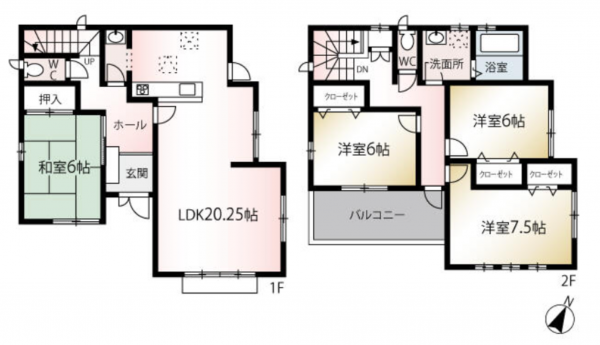 豊田市美和町、中古一戸建ての間取り画像です