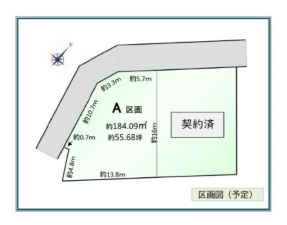豊田市広田町、土地の間取り画像です