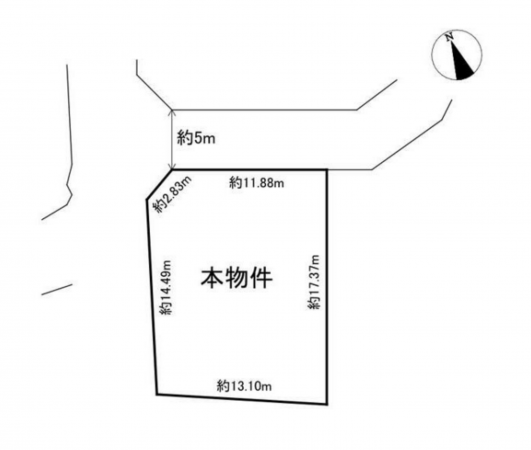 豊田市室町、土地の間取り画像です