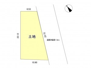 豊田市渡刈町、土地の間取り画像です