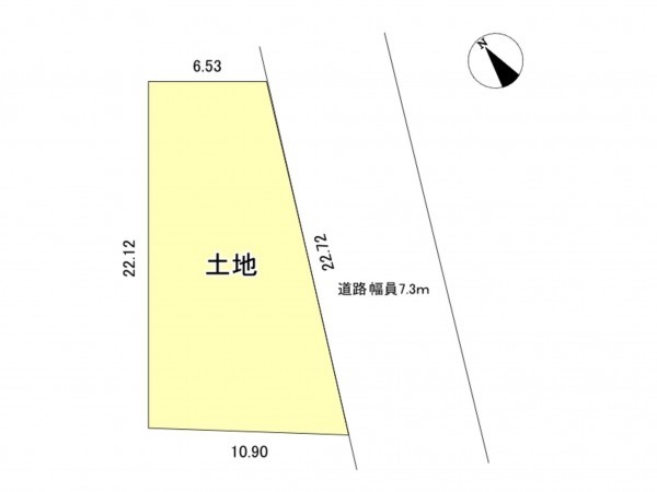 豊田市渡刈町、土地の間取り画像です