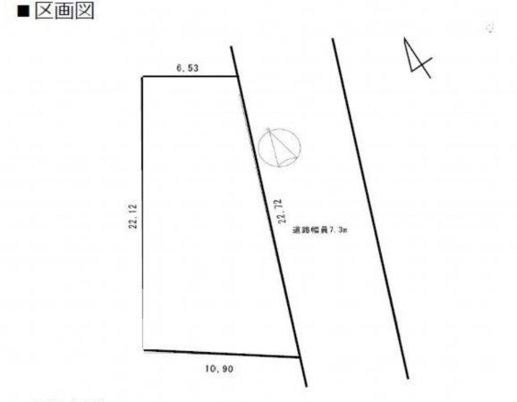 豊田市渡刈町、土地の間取り画像です