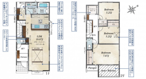 豊田市丸山町、新築一戸建ての間取り画像です