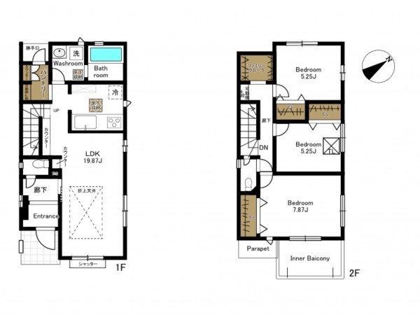 豊田市丸山町、新築一戸建ての間取り画像です