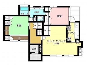 豊田市竹町、中古一戸建ての間取り画像です