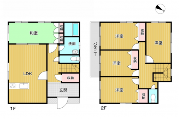 豊田市若林東町、中古一戸建ての間取り画像です