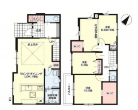 豊田市市木町、新築一戸建ての間取り画像です