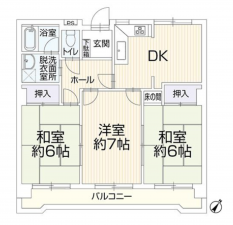 豊田市御幸本町、マンションの間取り画像です