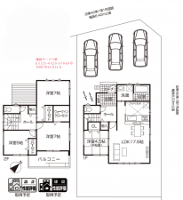 豊田市今町、新築一戸建ての間取り画像です