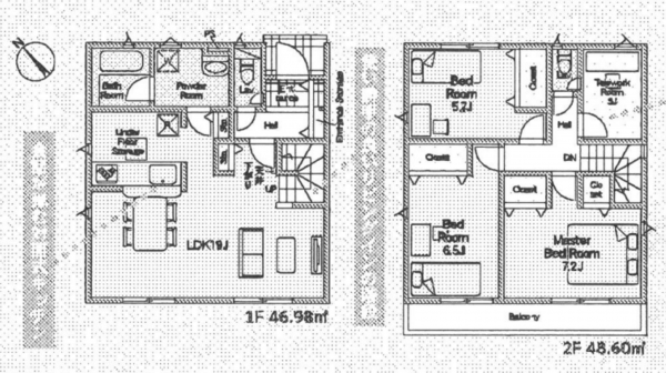 豊田市大林町、新築一戸建ての間取り画像です