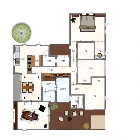 豊田市扶桑町、新築一戸建ての間取り画像です