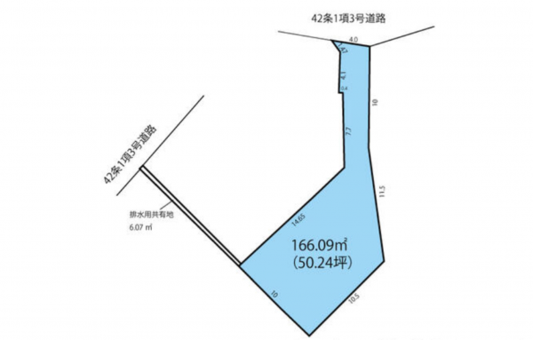 豊田市西中山町、土地の間取り画像です