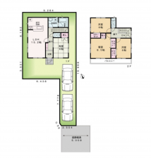 豊田市青木町、中古一戸建ての間取り画像です
