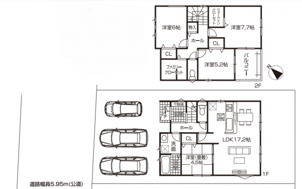豊田市市木町、新築一戸建ての間取り画像です