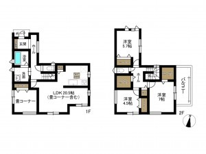 豊田市東新町、新築一戸建ての間取り画像です