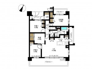 豊田市田中町、マンションの間取り画像です