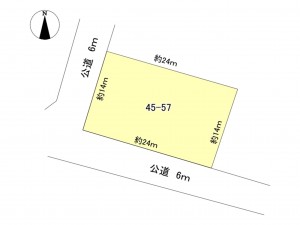 豊田市四郷町、土地の間取り画像です