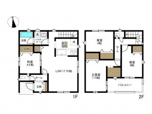 豊田市井上町、新築一戸建ての間取り画像です