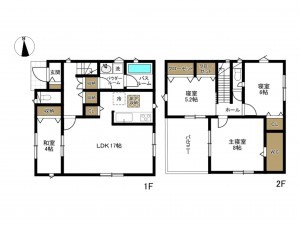 豊田市井上町、新築一戸建ての間取り画像です