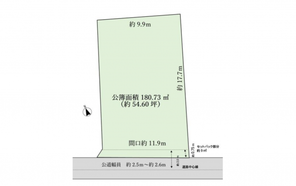 豊田市小坂町、土地の間取り画像です