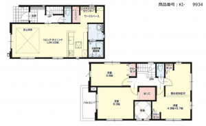 豊田市美里、新築一戸建ての間取り画像です