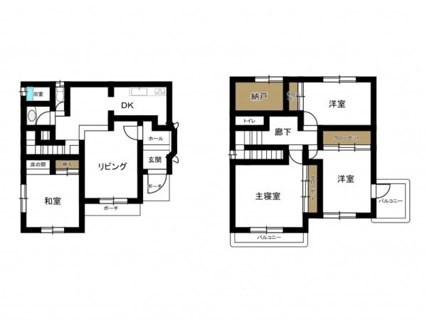 豊田市亀首町、中古一戸建ての間取り画像です