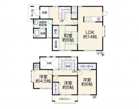 豊田市市木町、中古一戸建ての間取り画像です