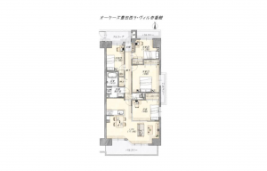 豊田市柿本町、マンションの間取り画像です