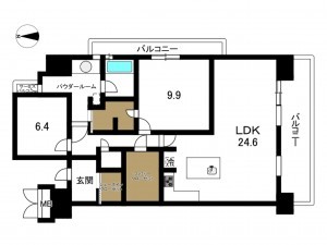 豊田市小坂本町、マンションの間取り画像です