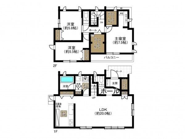 豊田市青木町、中古一戸建ての間取り画像です