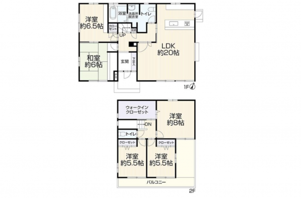 豊田市京ケ峰、中古一戸建ての間取り画像です
