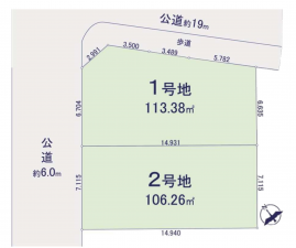 豊田市大林町、土地の間取り画像です