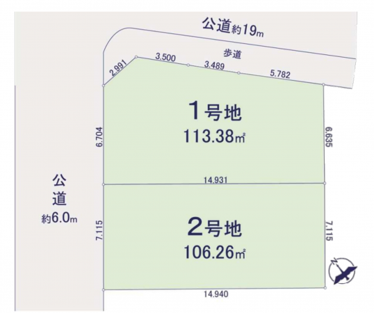 豊田市大林町、土地の間取り画像です