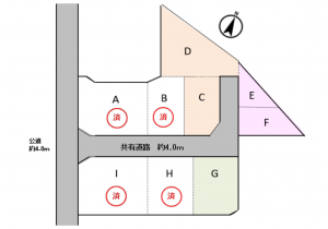 豊田市四郷町、土地の間取り画像です
