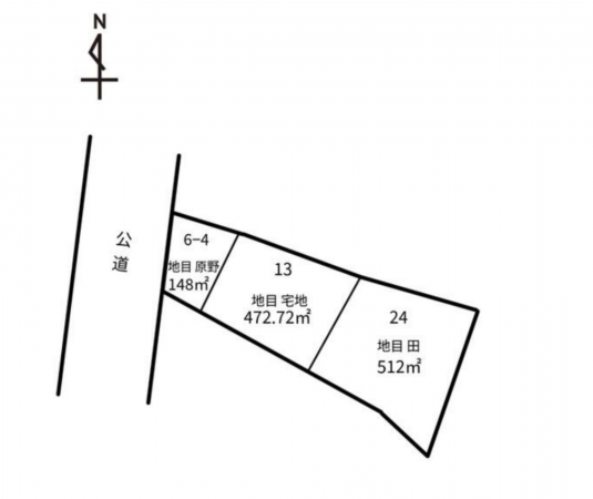 豊田市聖心町、土地の間取り画像です