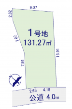 豊田市上野町、土地の間取り画像です