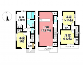 豊田市丸山町、中古一戸建ての間取り画像です
