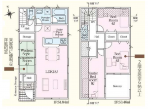豊田市宮上町、新築一戸建ての間取り画像です