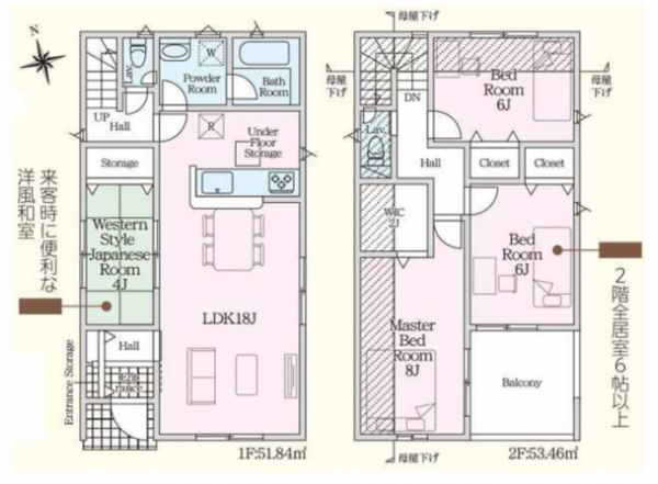 豊田市宮上町、新築一戸建ての間取り画像です