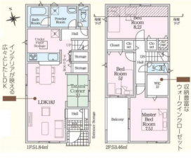 豊田市宮上町、新築一戸建ての間取り画像です