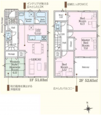 豊田市明和町、新築一戸建ての間取り画像です